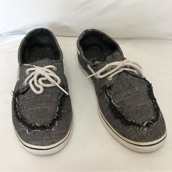 VANS Faded Black Canvas Beach Loafers Size Mens 6, Womens 7.5 - Picture 2 of 10